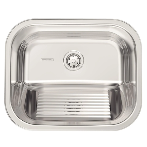 Tanque de inox Tramontina polido 50x40cm