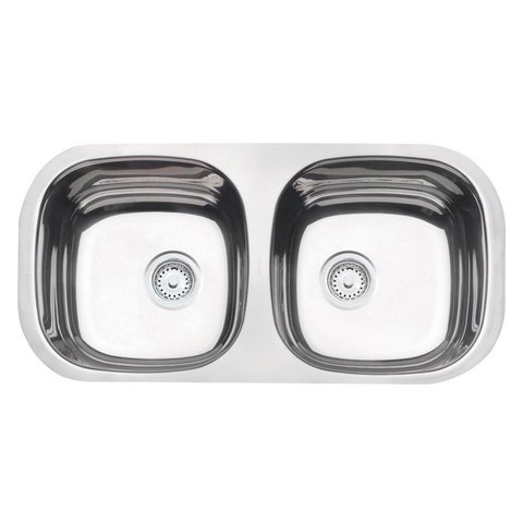 Cuba Dupla Pia Cozinha Inox 78x40 Polido - Tramontina