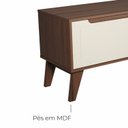 Ver imagem 6 de Rack para Tv até 60 Pol com 1 Porta Arica - Amêndoa/off White