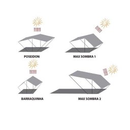 Tenda Gazebo Poseidon Marinho e Branco Zaka - 6