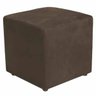 Puff Quadrado Decorativo Suede Marrom - 1