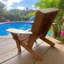 Ver imagem 2 de Cadeira Adirondack Rustica Modenr de Madeira Pavão Externa Embuia Tipo Adirondack