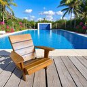 Ver imagem 5 de Cadeira Adirondack Rustica Modenr de Madeira Pavão Externa Embuia Tipo Adirondack