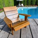 Ver imagem 6 de Cadeira Adirondack Rustica Modenr de Madeira Pavão Externa Embuia Tipo Adirondack