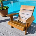 Ver imagem 1 de Cadeira Adirondack Rustica Modenr de Madeira Pavão Externa Embuia Tipo Adirondack