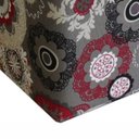 Ver imagem 3 de Kit 3 Puffs Quadrado Decorativo Tecido Floral Vermelho