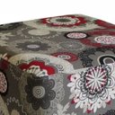 Ver imagem 4 de Kit 3 Puffs Quadrado Decorativo Tecido Floral Vermelho