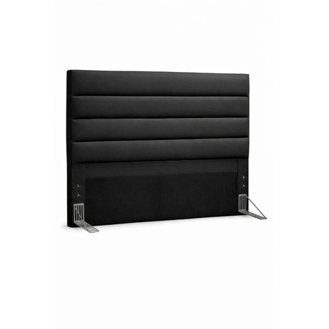Cabeceira 140 Cm Courino Preto W01 Belufan Móveis
