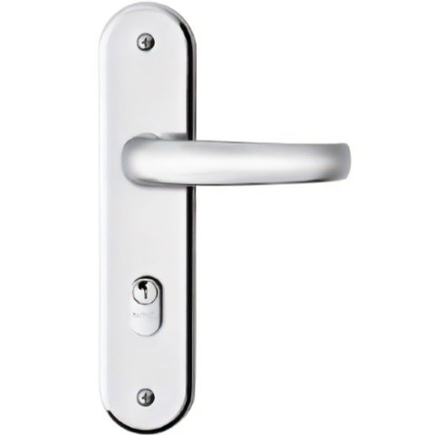 Fechadura Inox Line de 40 Mm Maçaneta em Zamac 272 Espelho em Aço Inox - 03272a4ca - Papaiz Fech.int