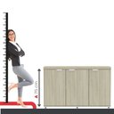 Ver imagem 5 de Armário para Escritório 3 Portas com Chave 121,5cm PE40 Cinza