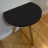 Mesa de Apoio Redonda Nuova Tripé Palito Retrô - de Parede 40cm:Preto - 3
