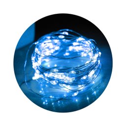 Pisca de Led Fio de Fada - 100l, 10 Metros, Usb e Pilha:azul - 2