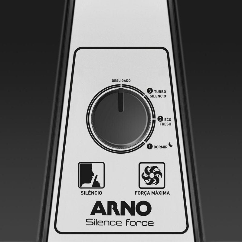 Ventilador Arno Silence Force Vf30 - Preto/Prata - 110 V - 3