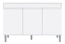 Ver imagem 1 de Armário Multiuso Manu 120cm 3 Portas - com Tampo Branco