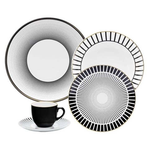 Aparelho de Jantar 30 Peças Coup Noir Oxford Coup Noir 30 Peças
