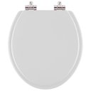 Ver imagem 1 de Assento Sanitário Poliester Soft Close Flamingo Cinza Platina Cinza Claro para vaso Incepa