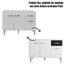 Ver imagem 4 de Balcão para Pia Gabriela 120 Cm 3 Portas Branco Flex Ajl