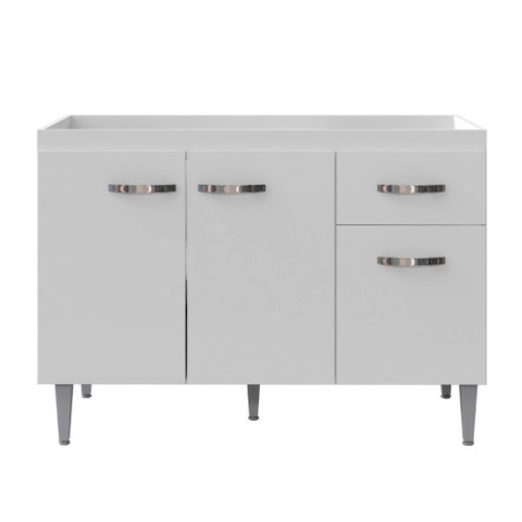Balcão para Pia Gabriela 120 Cm 3 Portas Branco Flex Ajl