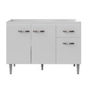 Ver imagem 1 de Balcão para Pia Gabriela 120 Cm 3 Portas Branco Flex Ajl