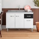 Ver imagem 6 de Balcão para Pia Gabriela 120 Cm 3 Portas Branco Flex Ajl