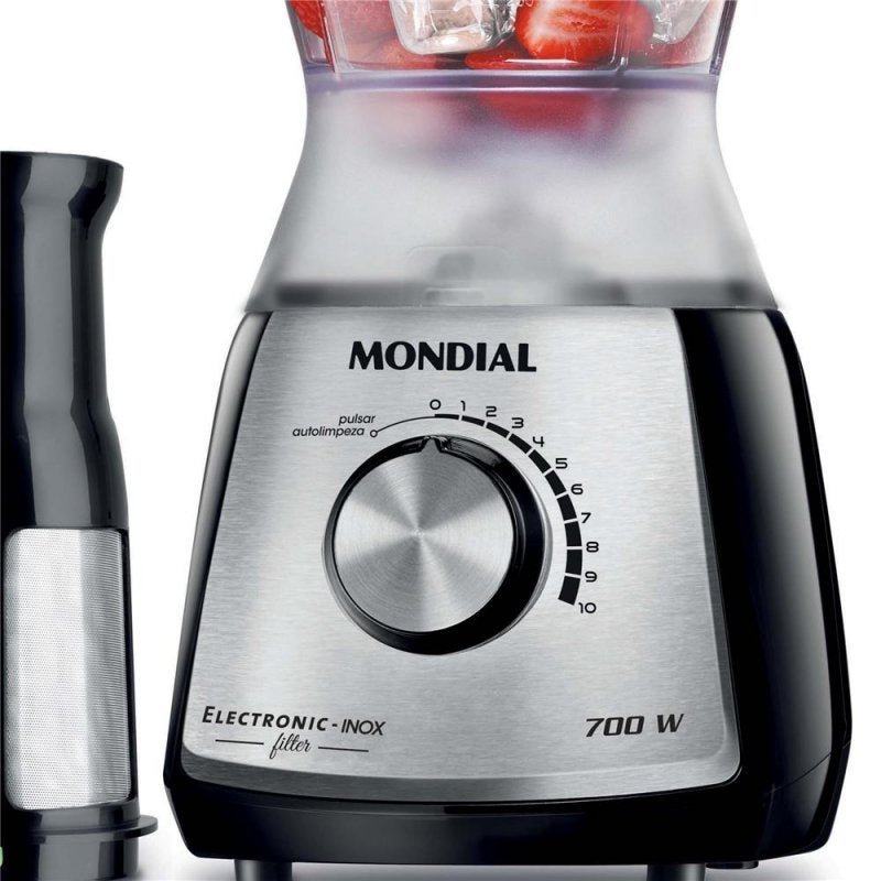 LIQUIDIFICADOR MONDIAL L99FB TURBO FILTRO 3V. 500W BRANCO 220 VOLTS