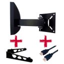 Ver imagem 1 de Suporte Bi-Articulado de Parede Brasforma Sbrp-136 para TVs LCD, Led, Plasma e 3D de 10 a 55 + Sup
