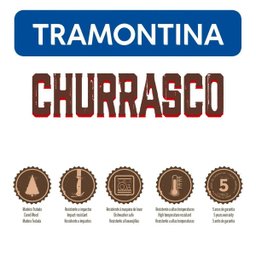 Jogo para Churrasco Tramontina Poliwood, Inox, 12 Peças - 5