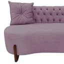 Ver imagem 5 de Sofá 3 Lugares Orgânico Curvo Tókio 180cm Veludo Rosê