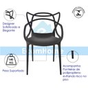 Ver imagem 6 de Cadeira Allegra Preta em Pp Ideal para Sala de Jantar Cozinha Área Externa Ecomhome