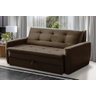 Sofá Cama Jade 1,36m Suede Marrom Adonai Estofados - 1
