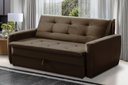 Ver imagem 1 de Sofá Cama Jade 1,36m Suede Marrom Adonai Estofados