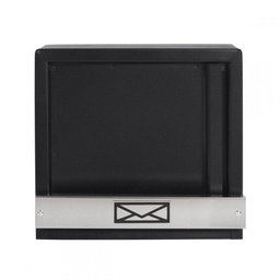Caixa De Correio Grade Vertical Preto Tarja Inox Top - 6