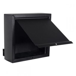 Caixa De Correio Grade Vertical Preto Tarja Inox Top - 3