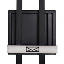 Ver imagem 1 de Caixa De Correio Grade Vertical Preto Tarja Inox Top