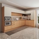 Ver imagem 1 de Cozinha Planejada 10 Peças Armários Balcões Torre Quente e Paneleiro Aroeira CabeCasa MadeiraOriginals Marrom/Cinza Sereno/Cedro