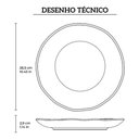 Ver imagem 3 de Conjunto 4 Pratos Rasos para Sushi Cerâmica Orgânico Oceano 26,5cm Azul Porto Brasil