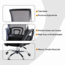 Ver imagem 7 de Kit 2 Cadeiras de Escritorio Begonia Tela Mesh Ergonomico + E-book
