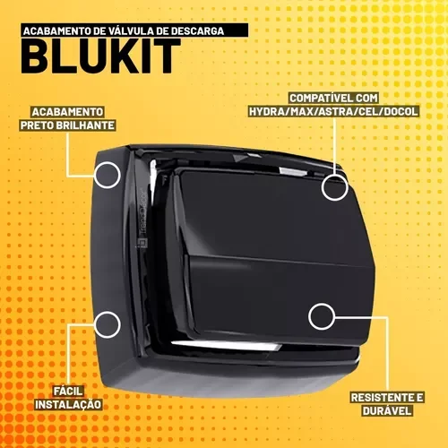 Acabamento Abs Preto Válvula Descarga Hydra Astra Cel Docol - 2