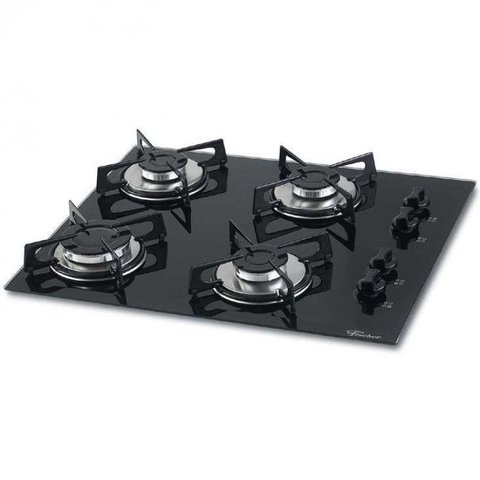 Cooktop 4 Bocas Fischer, Preto, Acendimento Superautomático