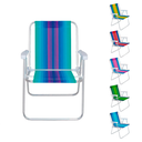 Ver imagem 1 de Cadeira De Praia Alta Mor Em Alumínio Cores Sortidas