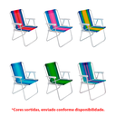 Ver imagem 6 de Cadeira De Praia Alta Mor Em Alumínio Cores Sortidas