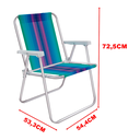 Ver imagem 5 de Cadeira De Praia Alta Mor Em Alumínio Cores Sortidas