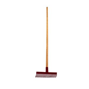Rastelo 16 Dentes Aço Carbono Cabo Madeira pra Limpeza 150cm Minasul