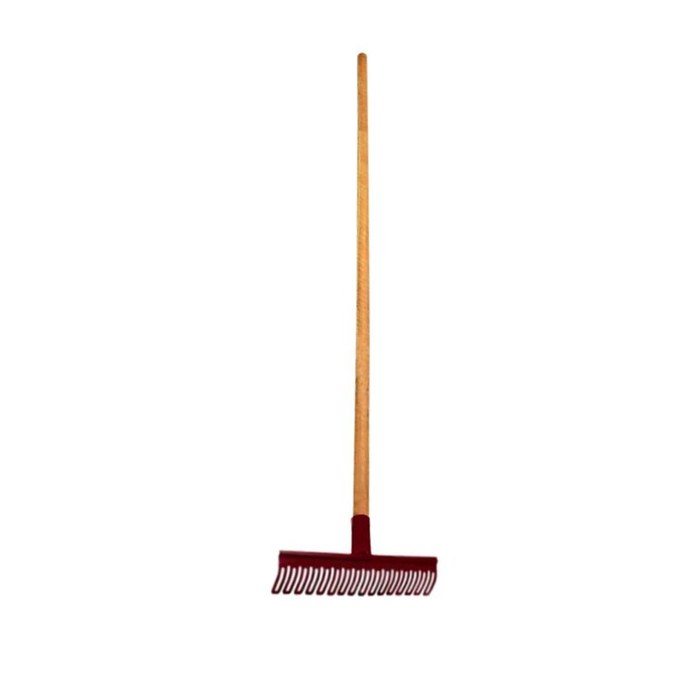 Rastelo 16 Dentes Aço Carbono Cabo Madeira pra Limpeza 150cm Minasul
