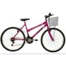 Bicicleta Mormaii Aro 26' Fantasy 21V com Cesta	Rosa Barbie-2011826 - 1