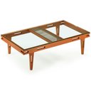 Ver imagem 7 de Mesa de Centro Los Ozki 150 cm Madeira Eucalipto Cedro Corda Redonda Rami e Tampo de Vidro