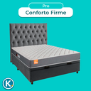 Ver imagem 4 de Conjunto Cama Box Bau Cinza Casal + Colchão D23 Pro Inducol + Cabeceira