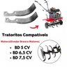 Kit 02 Lâminas Enxada Rotativa Tratorito Branco B4t 6,5cv / Bd 5cv Lado Esquerdo e Direito Branco - 3