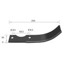 Ver imagem 2 de Kit 02 Lâminas Enxada Rotativa Tratorito Branco B4t 6,5cv / Bd 5cv Lado Esquerdo e Direito Branco