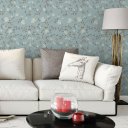 Ver imagem 2 de Papel de Parede Decorativo Floral Bege e Ramos Marrons 1,5m